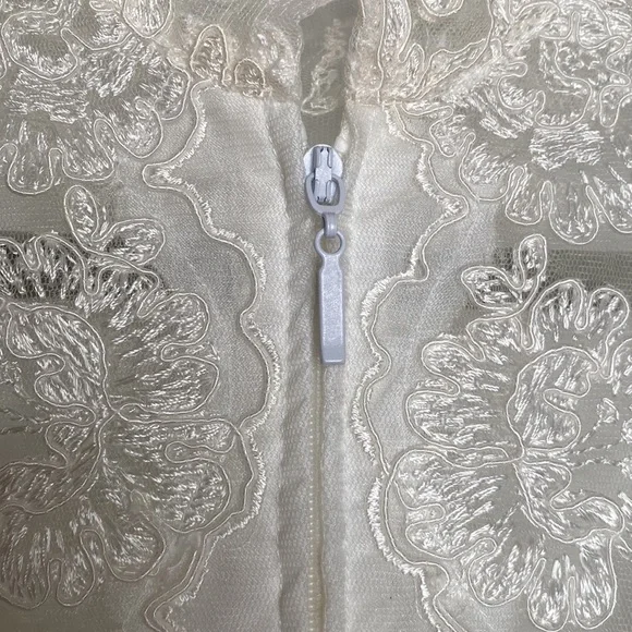 Victor Costa Women's Vintage White Lace Zip-Up Jacket/Tank Top Set size 6 - Picture 7 of 15
